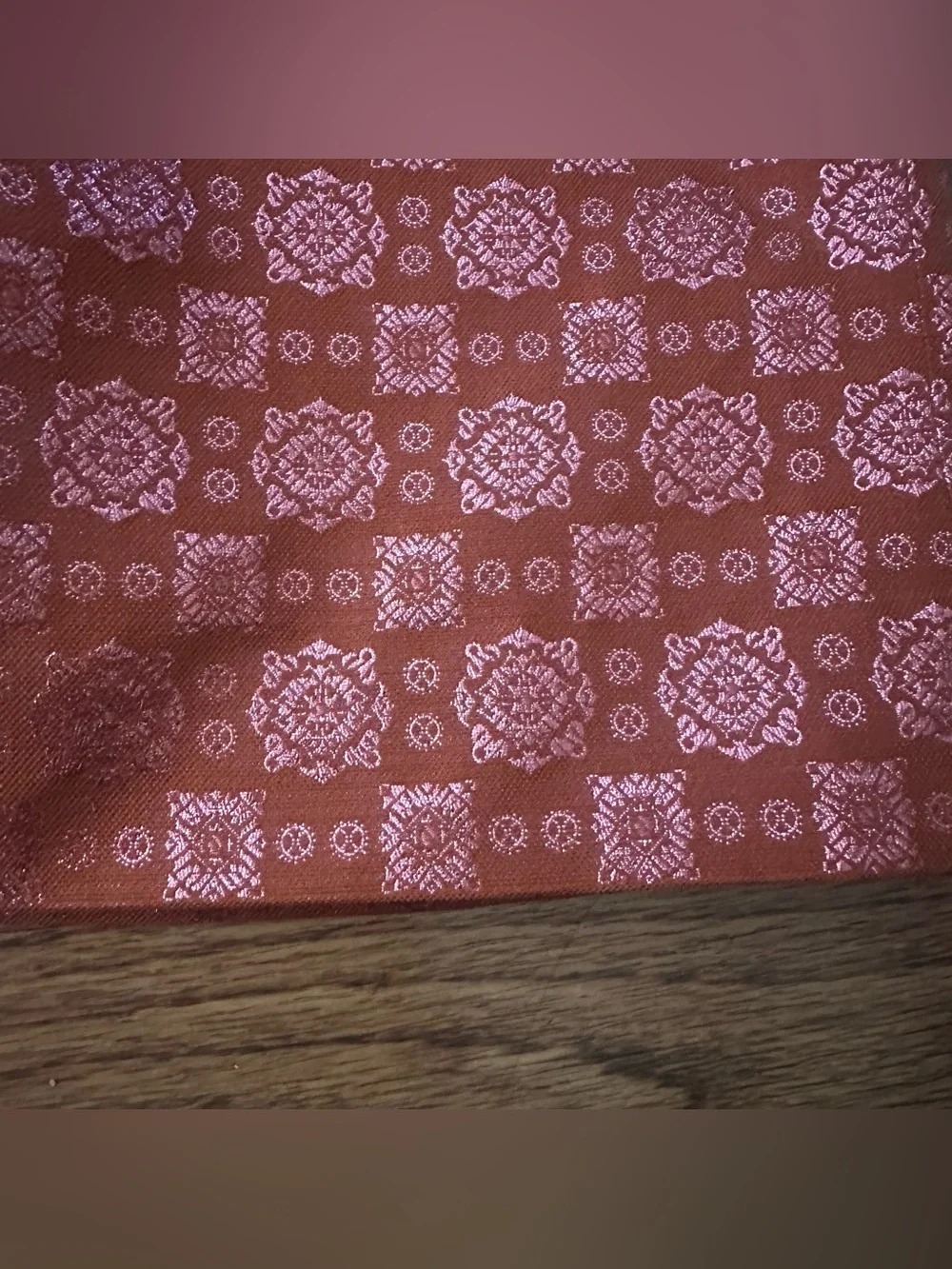 J. Crew Collection Rust Pink metallic Patterned A-Line mini lined Skirt size 2